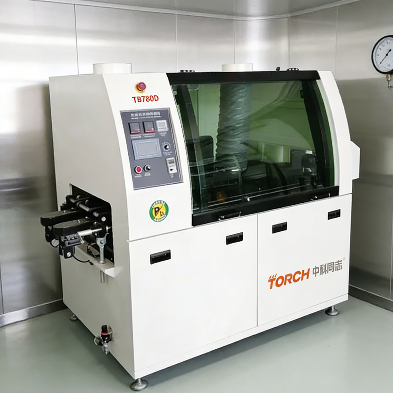 中科同志TB780D 全自动波峰焊机 700mm 双段热风预热 三菱 PLC 控制 PCB 线路板波峰焊接设备